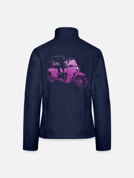 DDR Duo Kult-Oldtimer - Frauen Softshelljacke - Navy