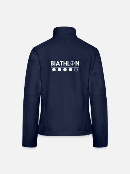 Biathlon T-shirt - Frauen Softshelljacke - Navy - Hinten