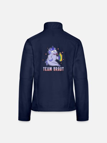 Team Braut - Frauen Softshelljacke - Navy - Hinten