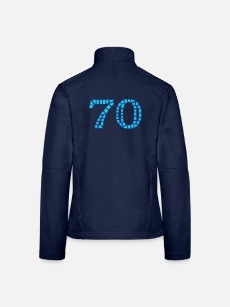 70. 70 YEARS. 70th ANNIVERSARY. 70 YEARS ANNIVERSARY. - Women's Softshell Jacket - navy - Back
