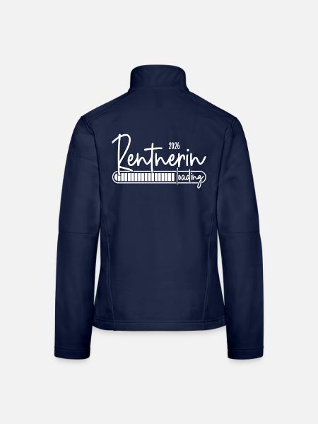 Rentnerin 2026 Loading - Frauen Softshelljacke - Navy - Hinten