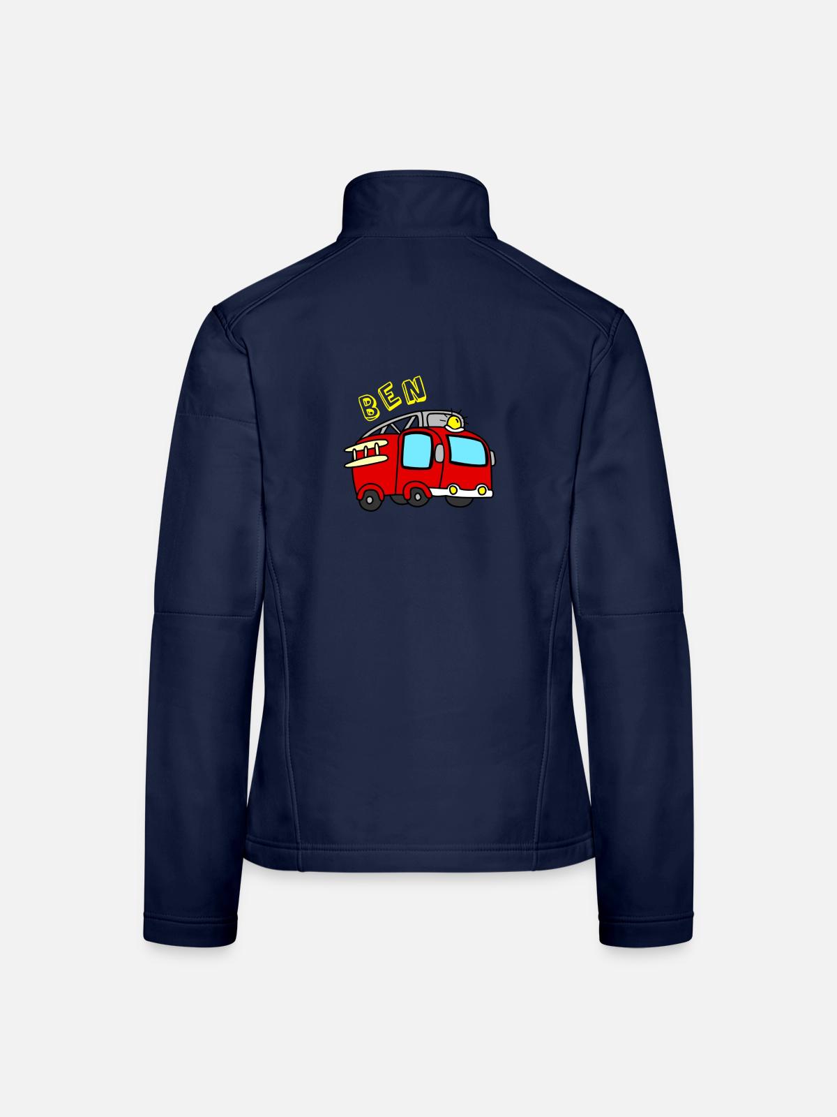 Feuerwehr - Frauen Softshelljacke - Navy - Hinten