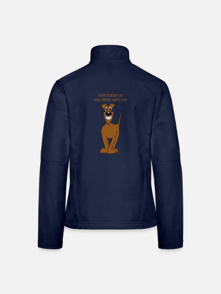 Irischer Terrier Smile - Frauen Softshelljacke - Navy