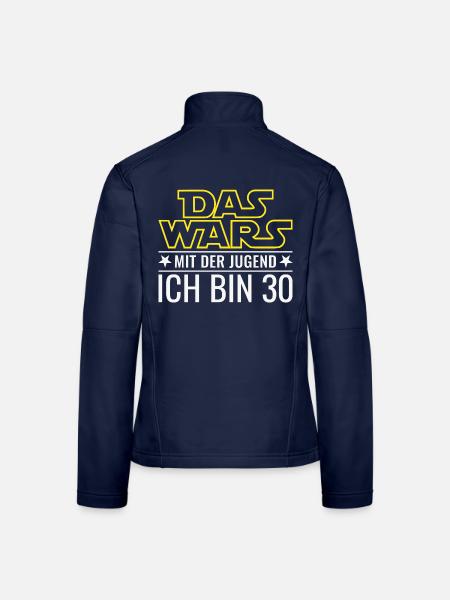 30. Geburtstag Das wars mit der Jugend - Frauen Softshelljacke - Navy - Hinten