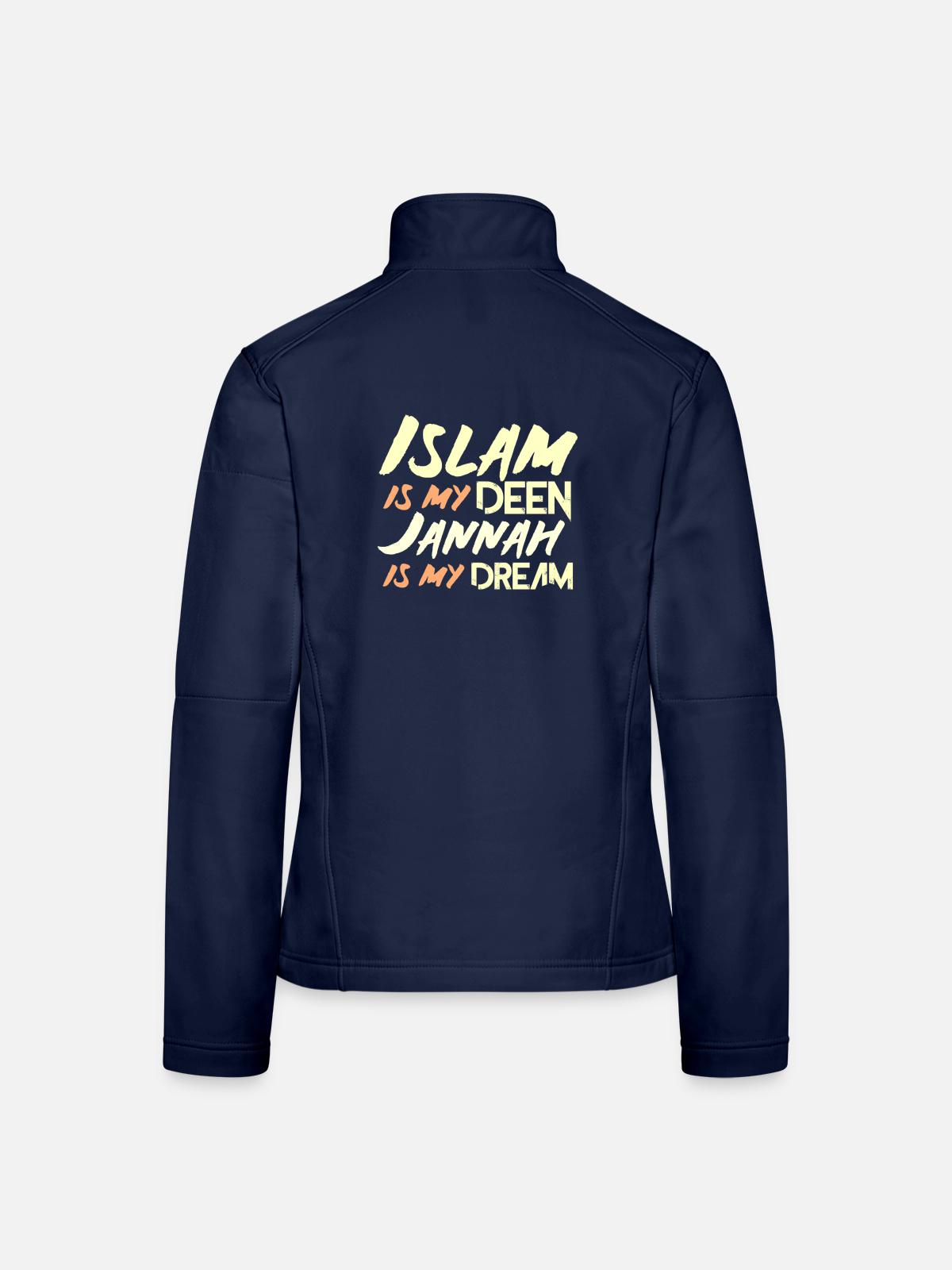 Islam Geschenk - Frauen Softshelljacke - Navy - Hinten