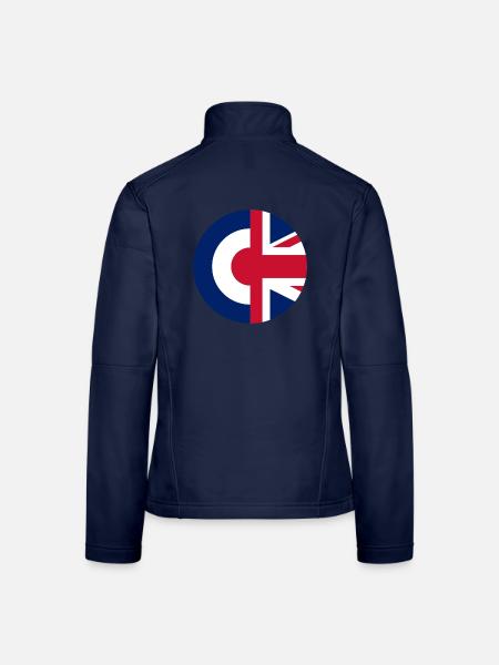 Britische Mods - Frauen Softshelljacke - Navy - Hinten