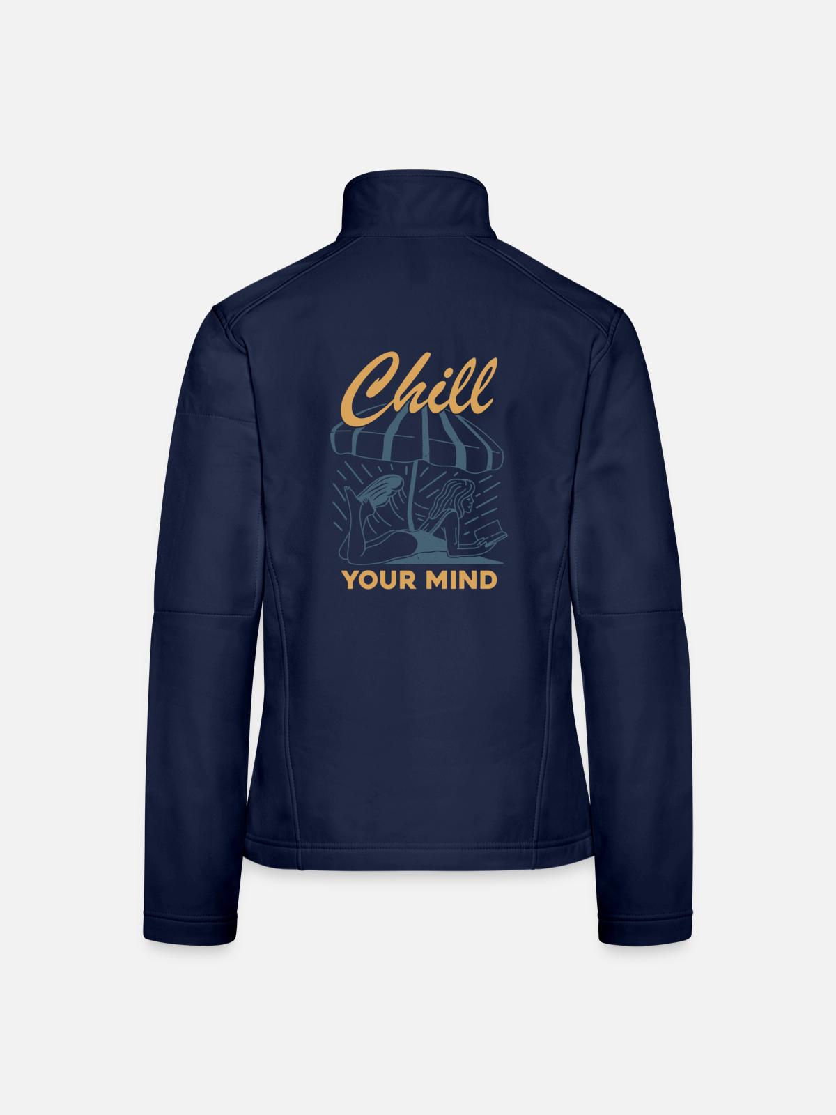 Chill Your Mind - Frauen Softshelljacke - Navy - Hinten