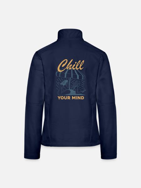 Chill Your Mind - Frauen Softshelljacke - Navy - Hinten