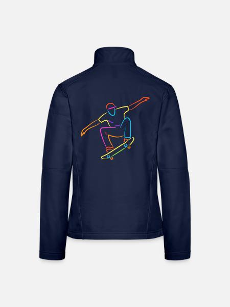 Skateboarder Skateboard Jungen Skater Kinder - Frauen Softshelljacke - Navy