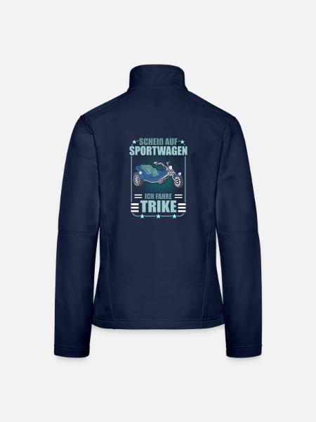 Triker Trike Trikerfahrer Dreirad Motortrike - Frauen Softshelljacke - Navy - Hinten