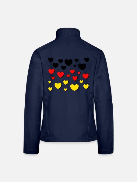 deutschland schwarz rot gold - Frauen Softshelljacke - Navy