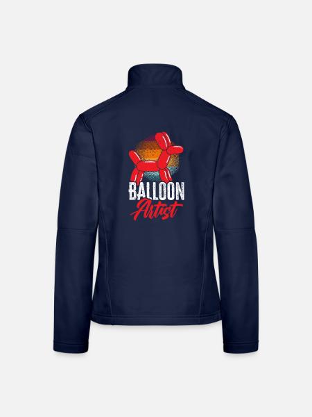 Ballonkünstler Ballonverdrehung Ballonmodellierung - Frauen Softshelljacke - Navy