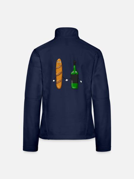 Baguette Wine - Frauen Softshelljacke - Navy - Hinten