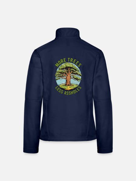 More Trees Less Assholes - Frauen Softshelljacke - Navy