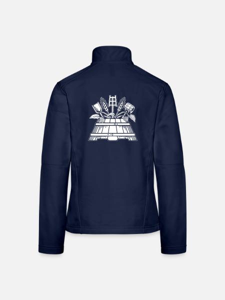 Brewer logo - Women's Softshell Jacket - navy - Back