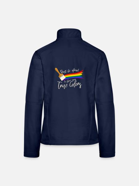 Gay Pride - Veste en tissu softshell Femme - bleu marine - Dos