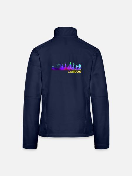 London London LONDON London - Frauen Softshelljacke - Navy - Hinten