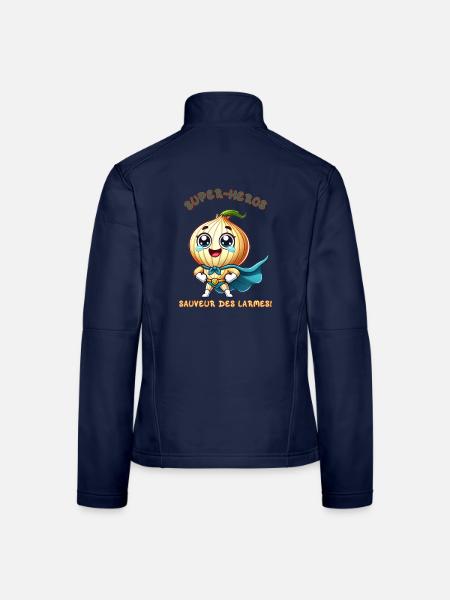 Superheld - Retter der Tränen - Frauen Softshelljacke - Navy - Hinten