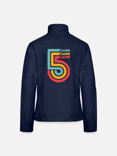 5. Geburtstag Rennwagen 5 Jahre alt Rennauto - Frauen Softshelljacke - Navy