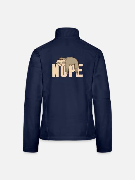 Nope Sloth - Frauen Softshelljacke - Navy - Hinten
