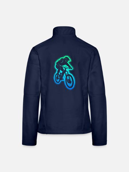 MTB Mountain Bike Downhill Herren Mountainbike - Frauen Softshelljacke - Navy