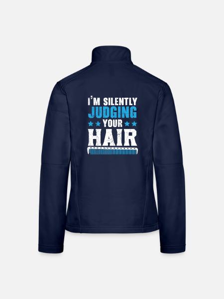 Ich beurteile stillschweigend Ihr Haar Frisur Barb - Frauen Softshelljacke - Navy - Hinten