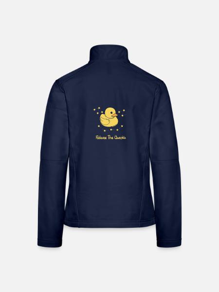 Badeente Gummiente - Frauen Softshelljacke - Navy - Hinten
