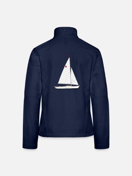 Hansa Jolle Riss - Frauen Softshelljacke - Navy - Hinten