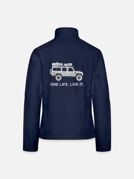 Dachzelt Offroad 4x4 Reisefahrzeug T-Shirt - Frauen Softshelljacke - Navy
