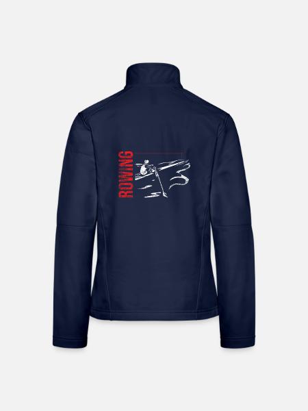 Pfeilschneller Ruderer Wettkampf - Frauen Softshelljacke - Navy - Hinten