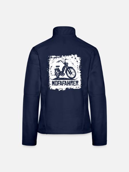 Mofafahrer Mofa Fahrer Mokick Moped - Frauen Softshelljacke - Navy