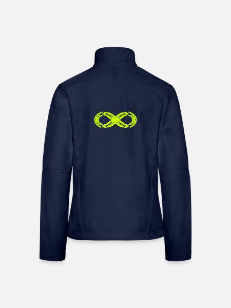 Unendlich Symbol Zeichen Symbol - Frauen Softshelljacke - Navy - Hinten