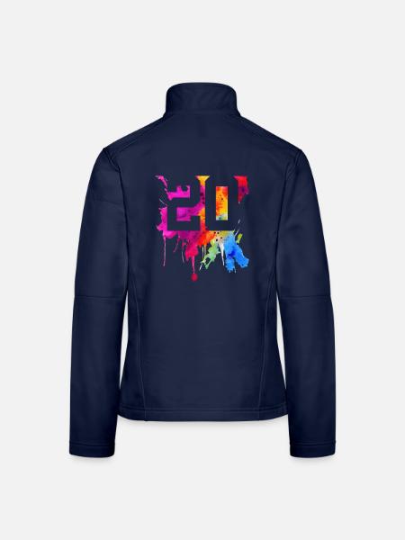 20 JAHRE 20. GEBURTSTAG - Frauen Softshelljacke - Navy