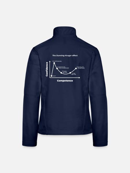 Der Dunning-Kruger-Effekt - Frauen Softshelljacke - Navy - Hinten