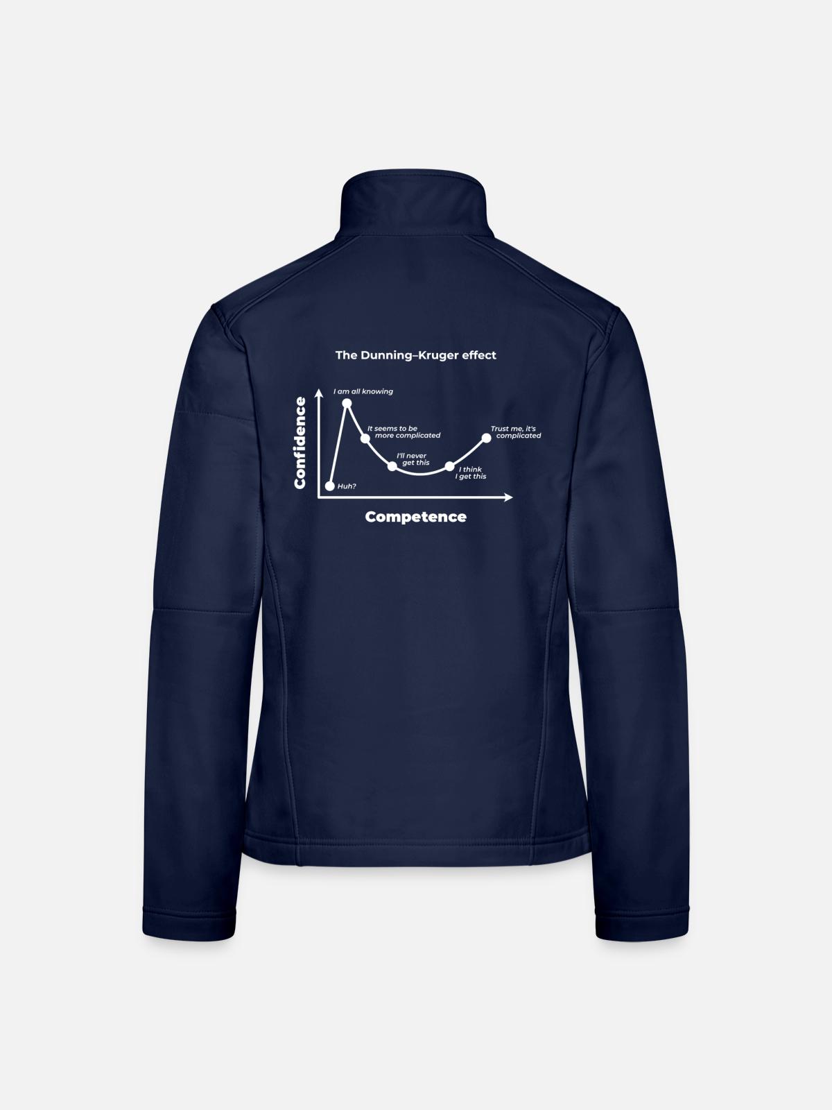 Der Dunning-Kruger-Effekt - Frauen Softshelljacke - Navy - Hinten