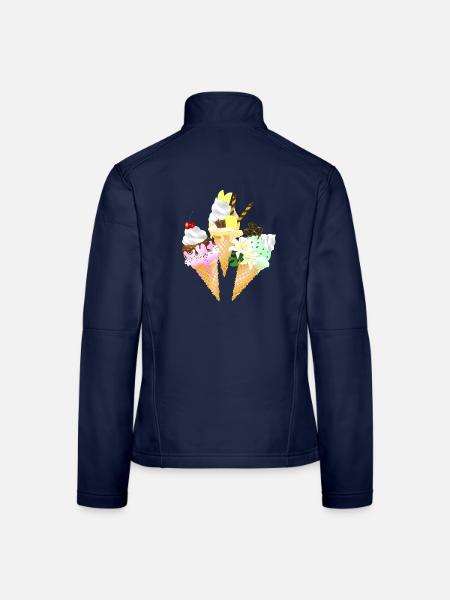 Eiswaffel - Frauen Softshelljacke - Navy