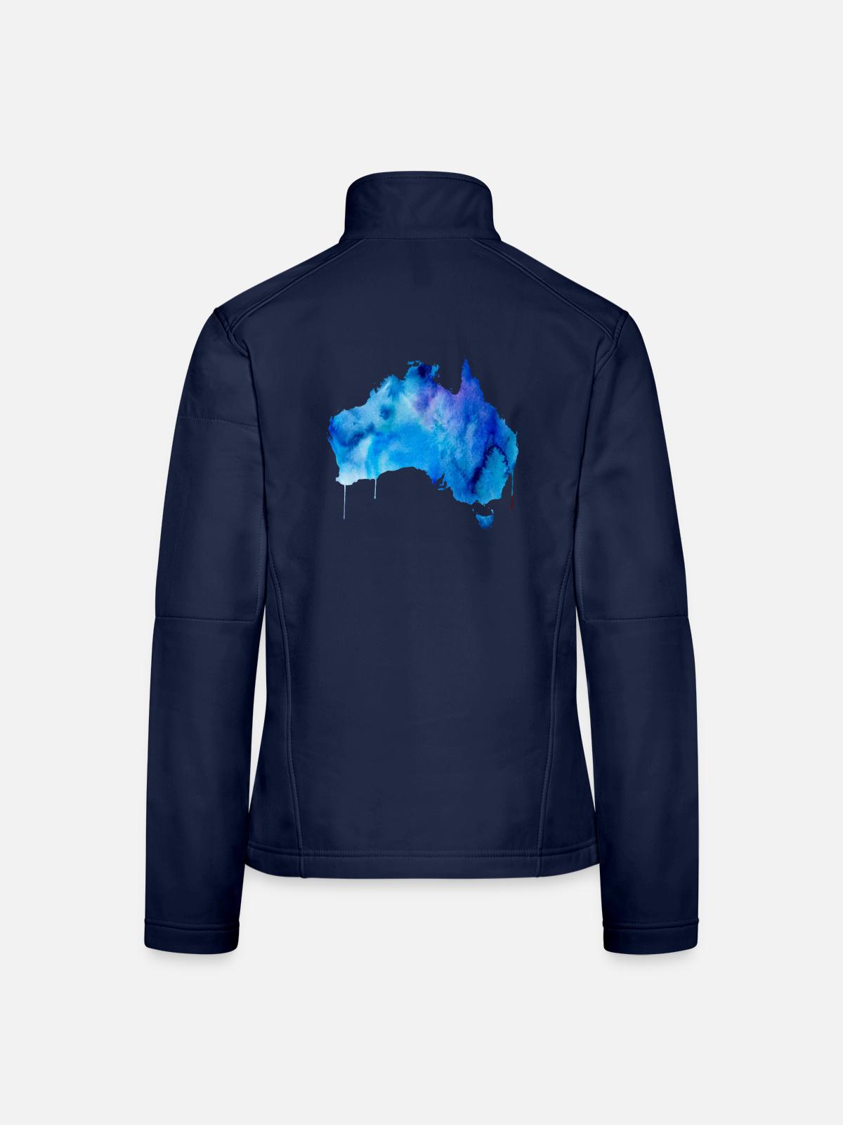 Australien - Frauen Softshelljacke - Navy - Hinten