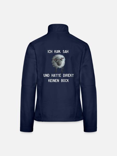 Ich kam, sah und hatte direkt keinen Bock - Schaf - Frauen Softshelljacke - Navy