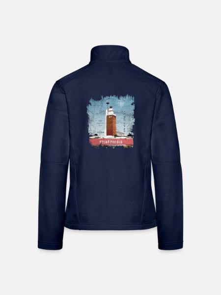 COLD STEAK Lighthouse Textilien und Geschenkartikel - Frauen Softshelljacke - Navy - Hinten