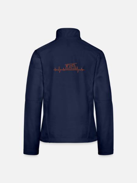 feuerwehr - Frauen Softshelljacke - Navy - Hinten