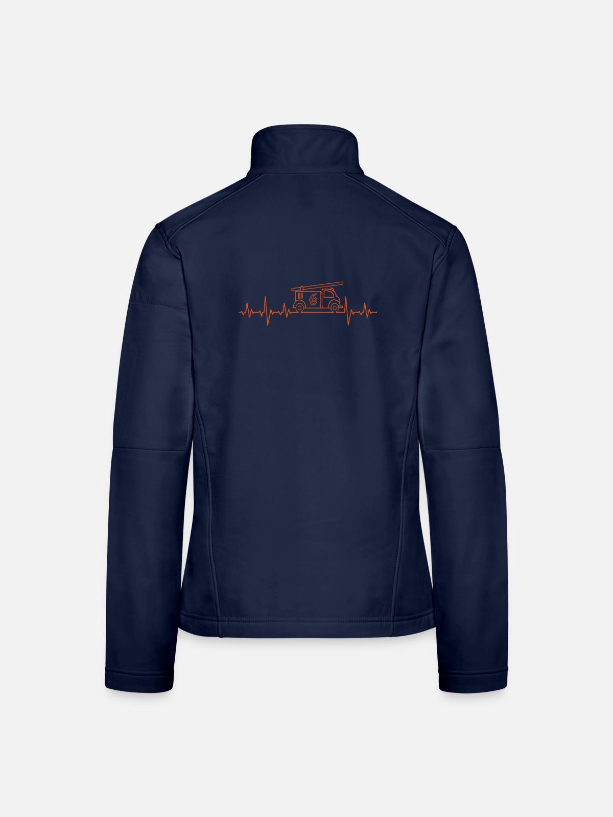 feuerwehr - Frauen Softshelljacke - Navy - Hinten