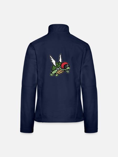 Gemächliche Meeresschildkröte Ozean - Frauen Softshelljacke - Navy - Hinten
