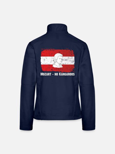 Austria - Mozart, no Kangoroos - Frauen Softshelljacke - Navy
