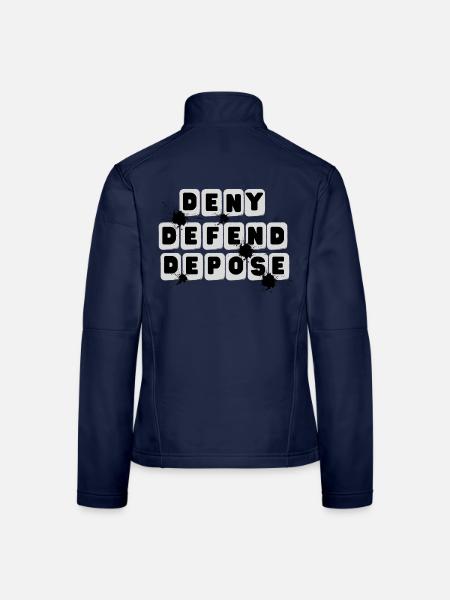 VERWEIGERN VERTEIDIGEN ABSETZEN - Frauen Softshelljacke - Navy - Hinten