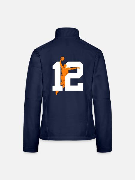 NUMMER 12 BASKETBALL 12. GEBURTSTAG - Frauen Softshelljacke - Navy