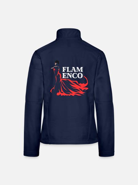 Leidenschaftlicher Flamenco Andalusien - Frauen Softshelljacke - Navy - Hinten
