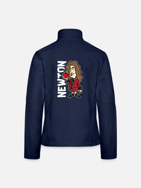 Kluger Newton Gravitationsgesetz - Frauen Softshelljacke - Navy - Hinten