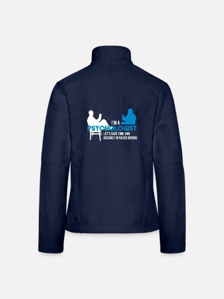 Einfühlsamer Psychologe Praxisalltag - Frauen Softshelljacke - Navy - Hinten