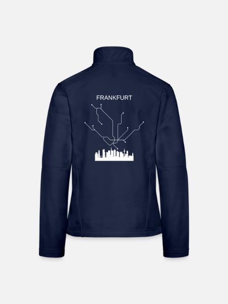 FRANKFURT - Frauen Softshelljacke - Navy - Hinten