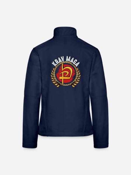 Krav Maga - Frauen Softshelljacke - Navy - Hinten
